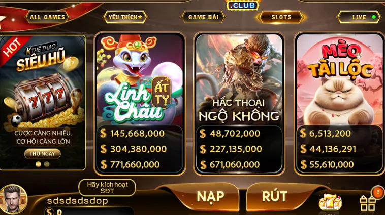Nổ hũ Hitclub giao diện đại đẳng cấp.